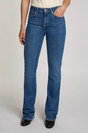 flared jeans medium blue denim