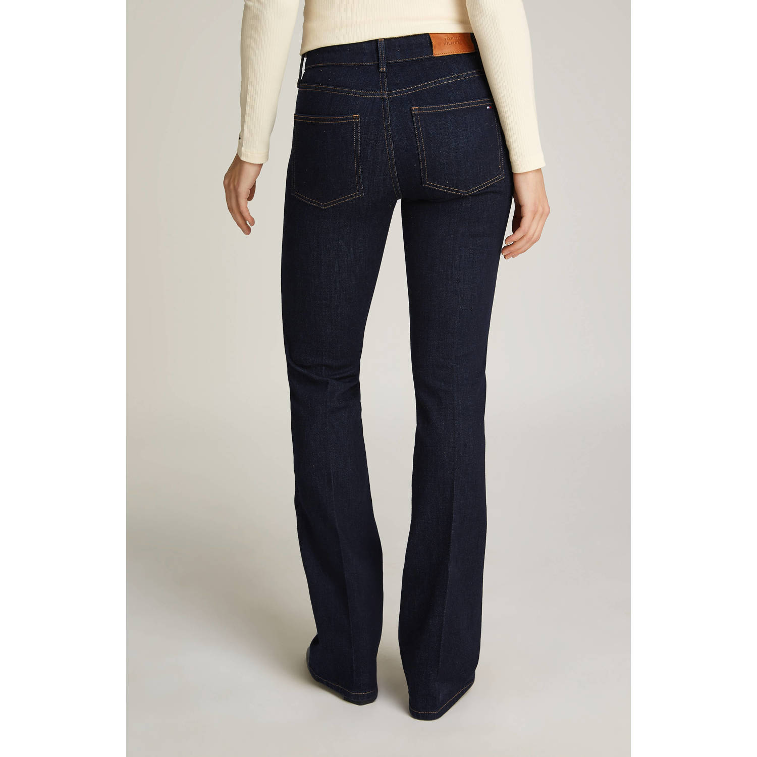 Tommy Hilfiger regular waist bootcut jeans dark blue denim