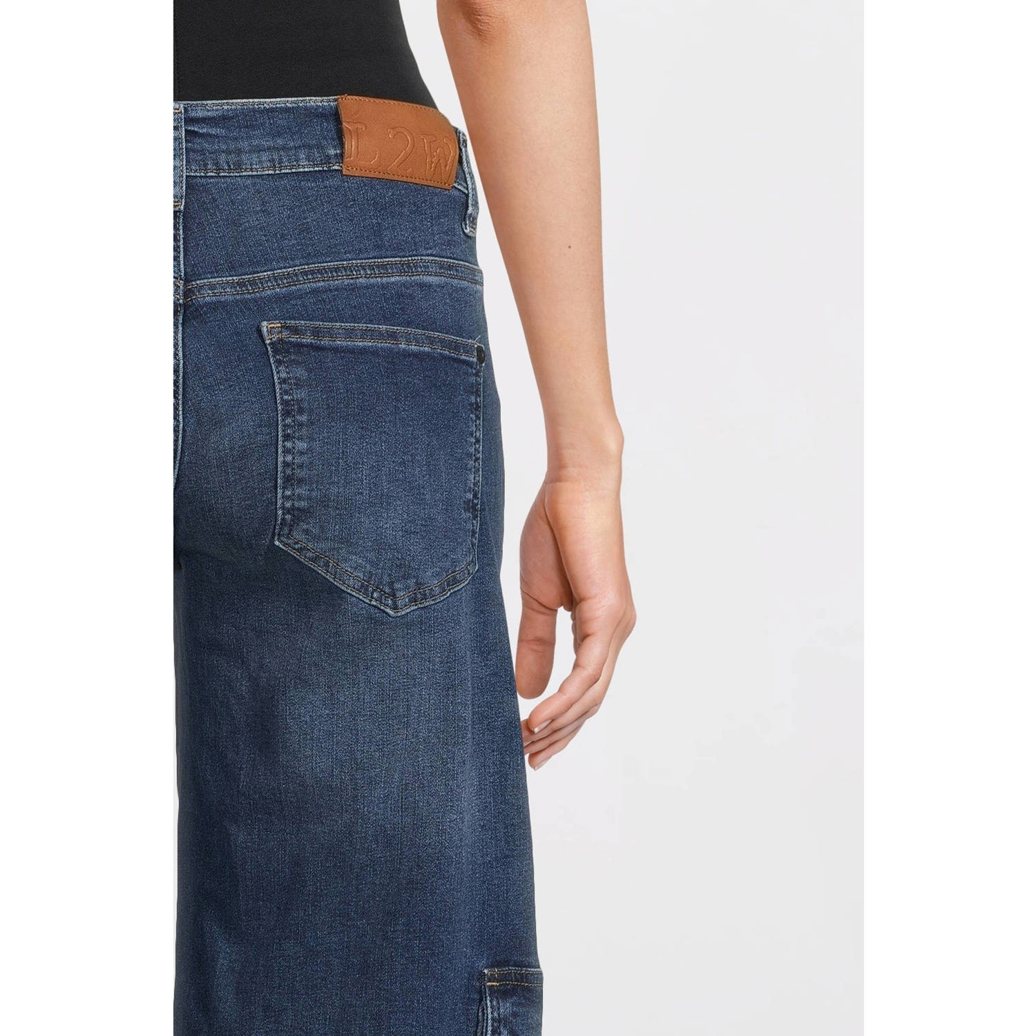 LOVE2WAIT low waist zwangerschaps cargo jeans stonewashed