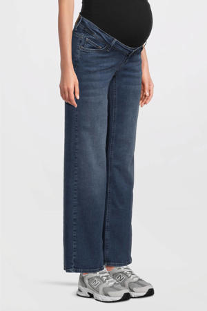 low waist zwangerschaps wide leg jeans stonewashed