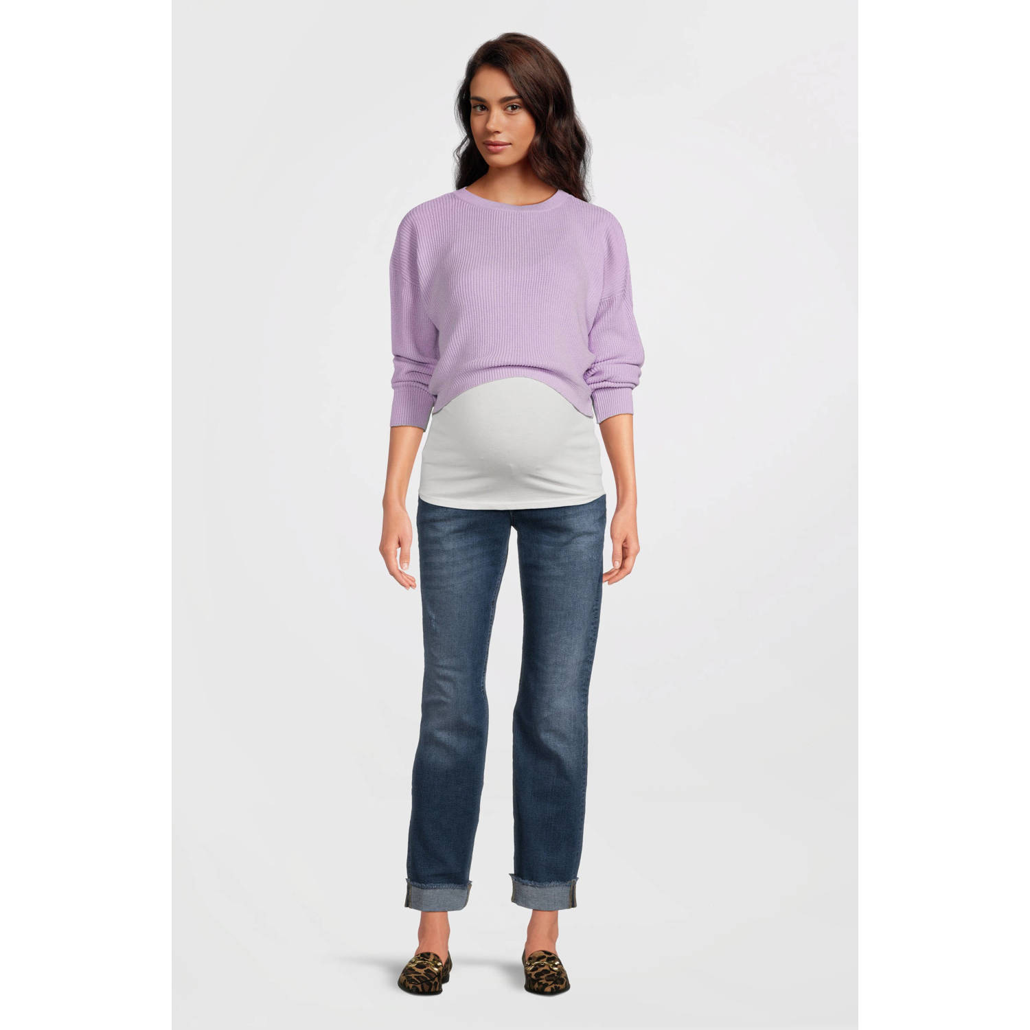 LOVE2WAIT low waist zwangerschaps regular jeans Norah stonewashed