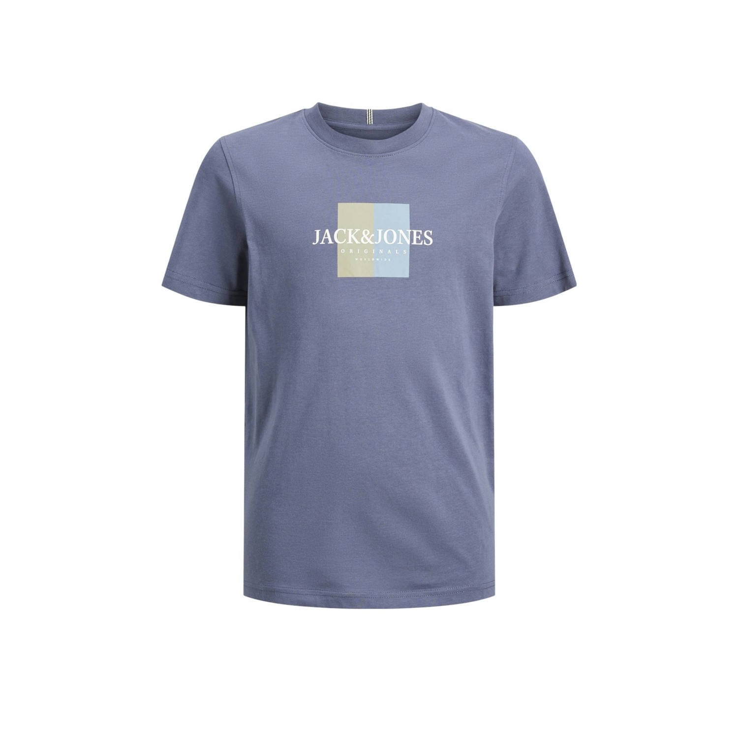 JACK & JONES JUNIOR T-shirt met printopdruk paarsblauw
