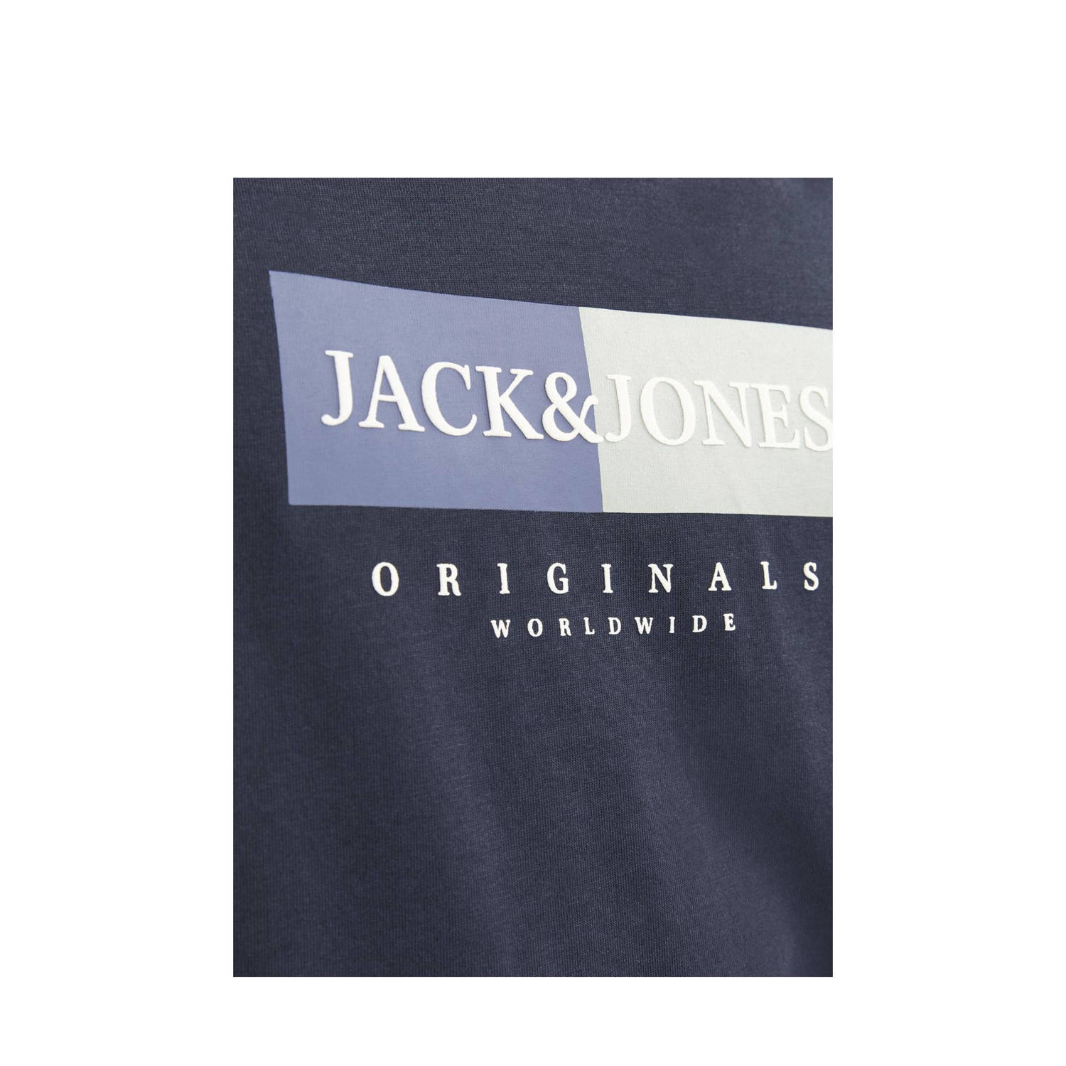 JACK & JONES JUNIOR T-shirt met printopdruk donkerblauw