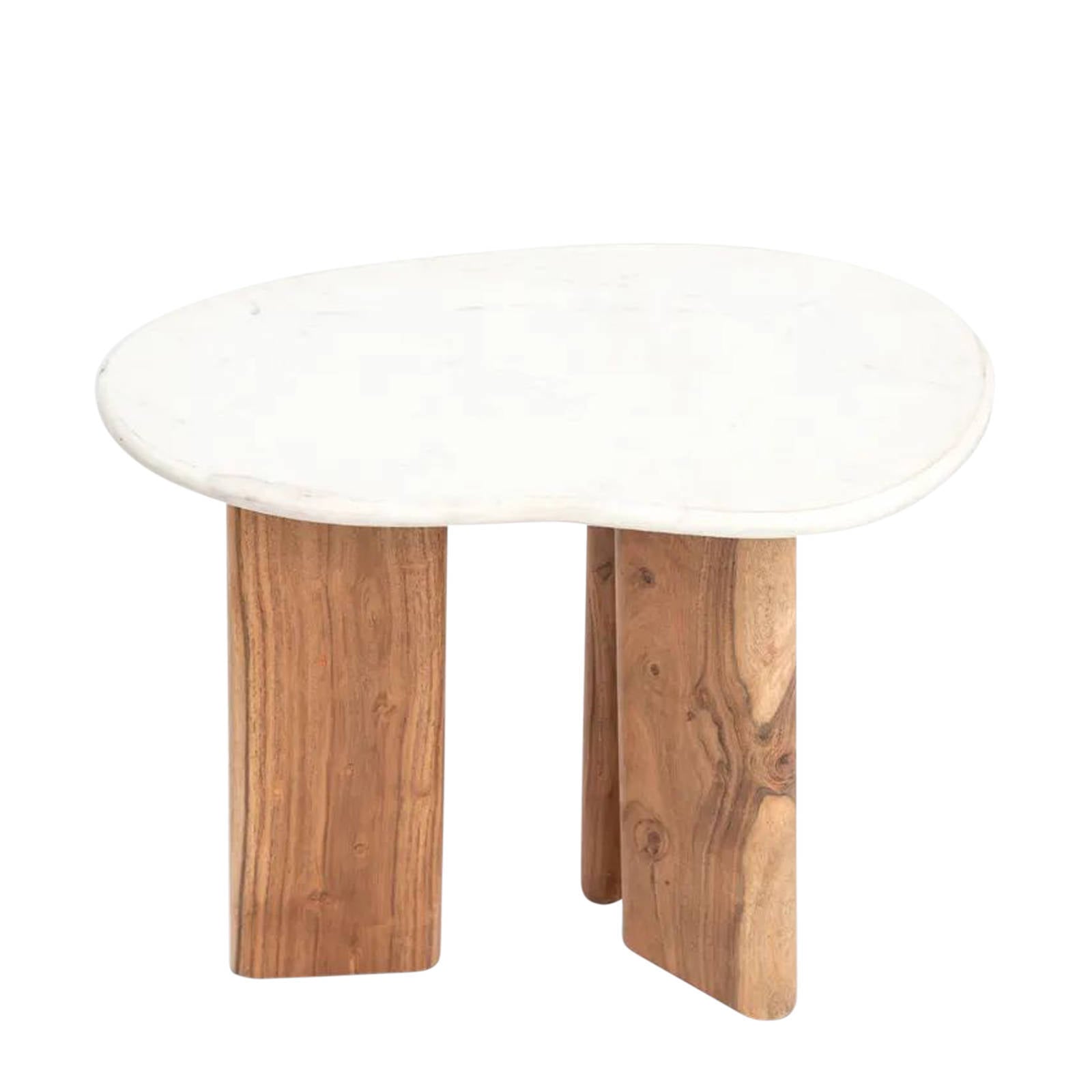 Outsunny Rattan Bijzettafel Set van 2, Salontafel met Glazen