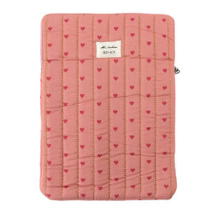 13 inch laptop sleeve met hartjes roze