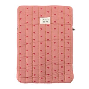 13 inch laptop sleeve met hartjes roze