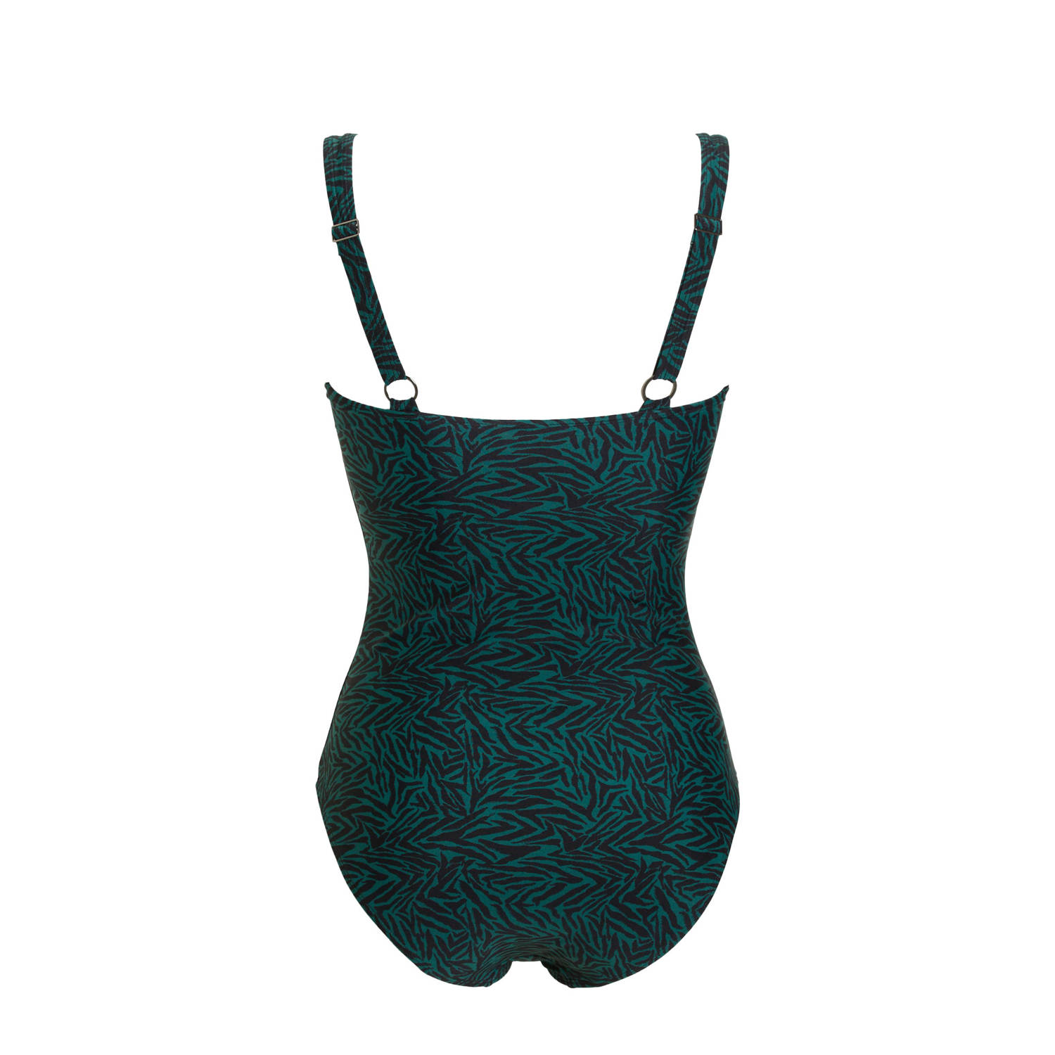 BEACHWAVE corrigerend badpak zwart groen