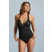BEACHWAVE corrigerend halter badpak met lurex zwart
