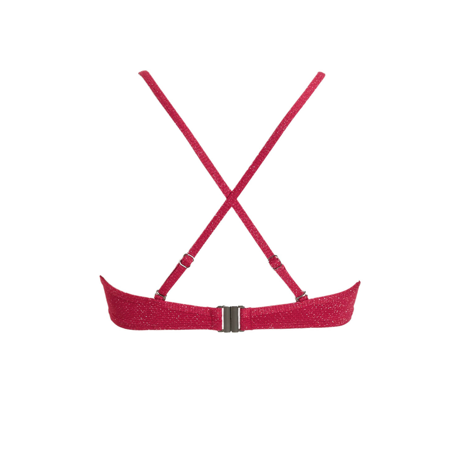BEACHWAVE voorgevormde beugel bikinitop rood
