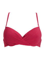 thumbnail: BEACHWAVE voorgevormde beugel bikinitop rood