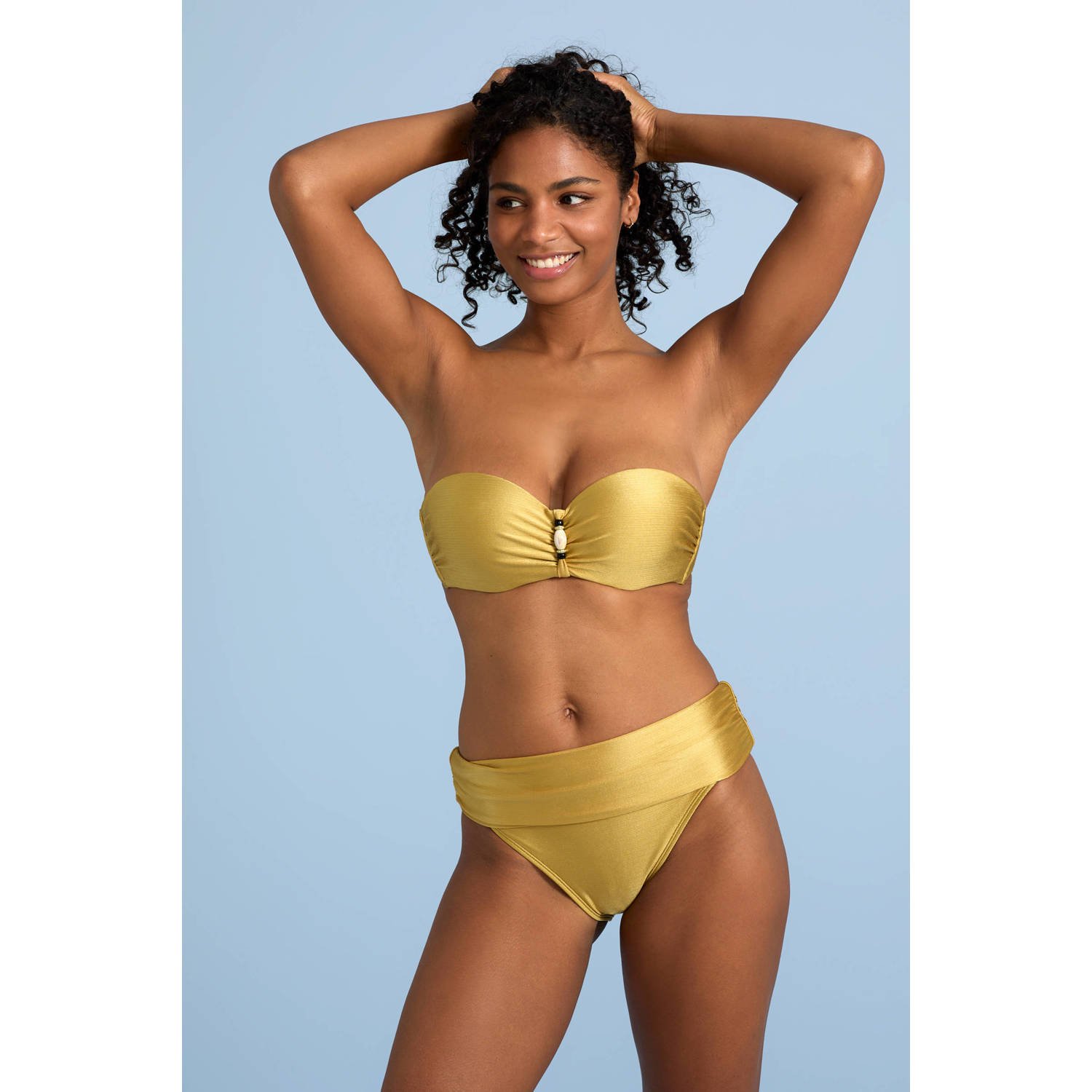 BEACHWAVE omslag bikinibroekje goud