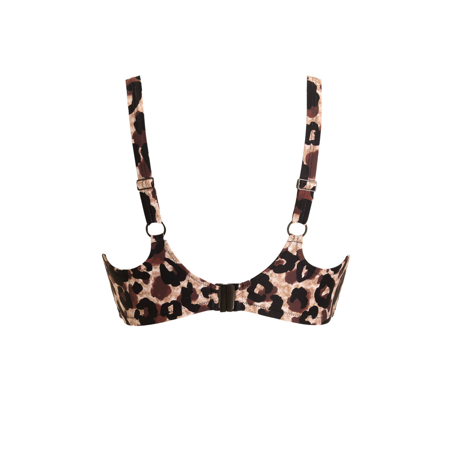 BEACHWAVE Curve voorgevormde beugel bikinitop bruin zwart beige