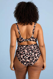thumbnail: BEACHWAVE Curve voorgevormde beugel bikinitop bruin/zwart/beige