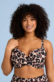 thumbnail: BEACHWAVE Curve voorgevormde beugel bikinitop bruin/zwart/beige