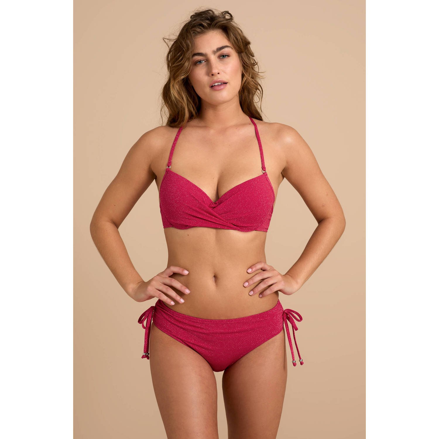 BEACHWAVE bikinislip rood