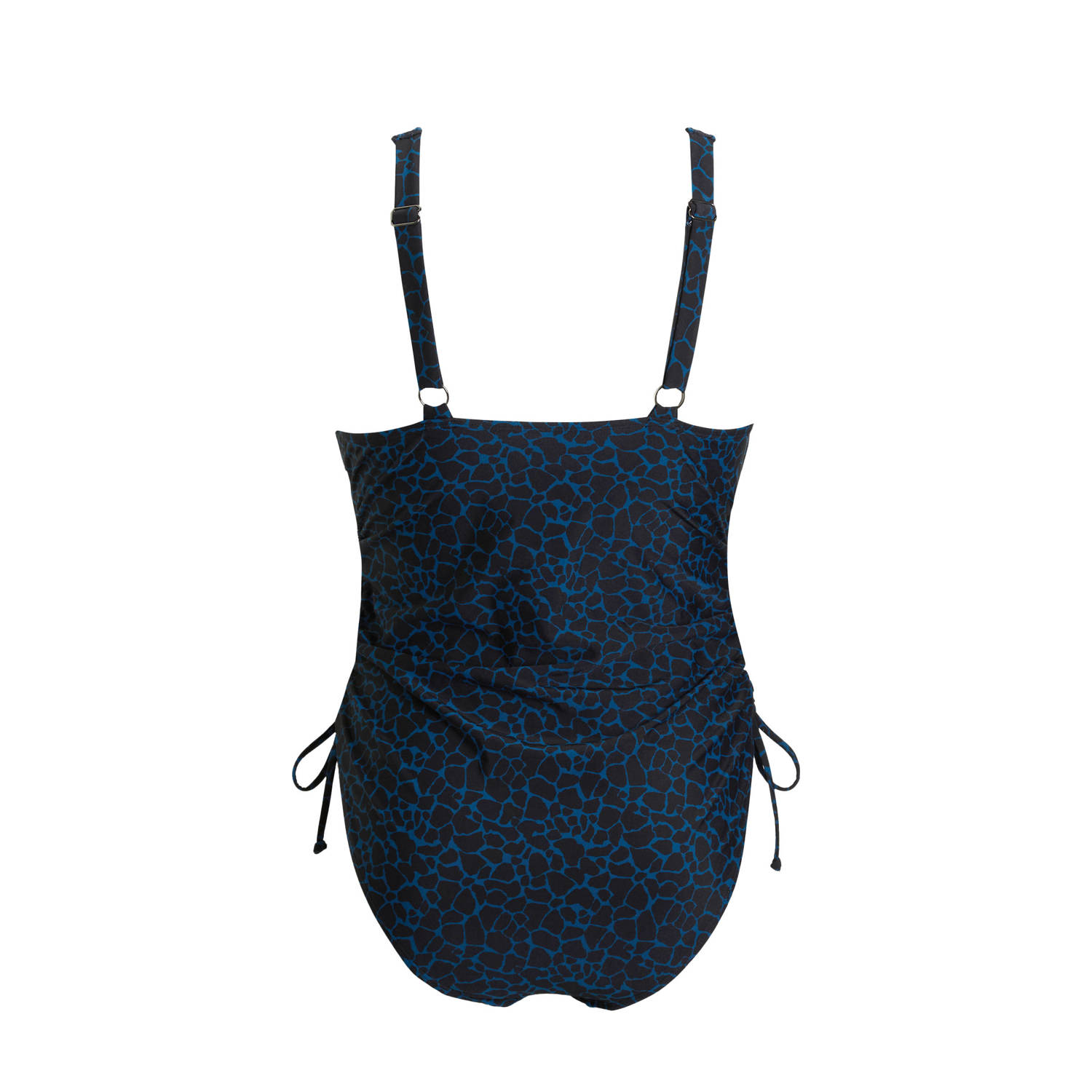 BEACHWAVE Curve corrigerend badpak blauw zwart