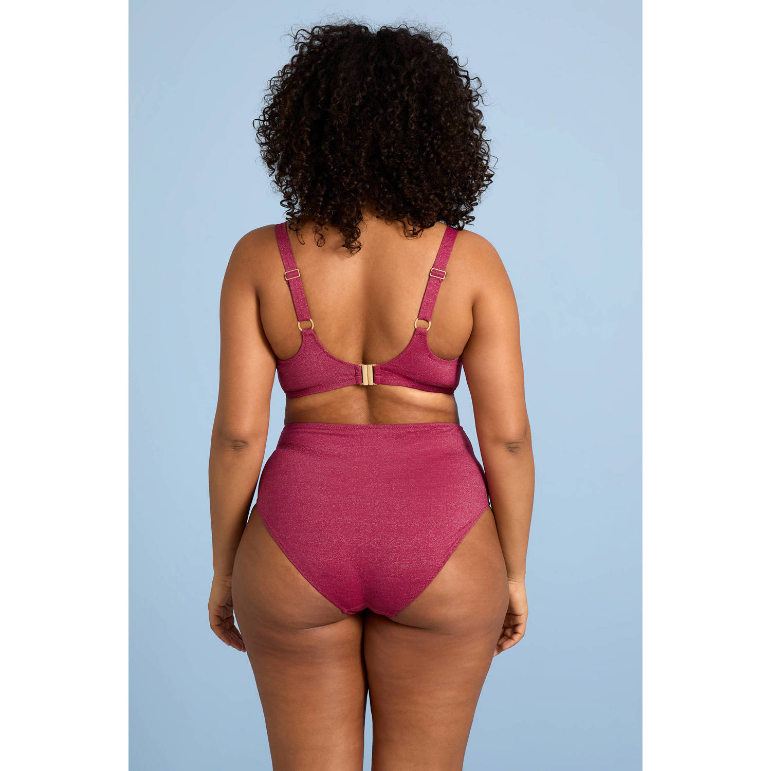BEACHWAVE Curve voorgevormde beugel bikinitop donkerroze