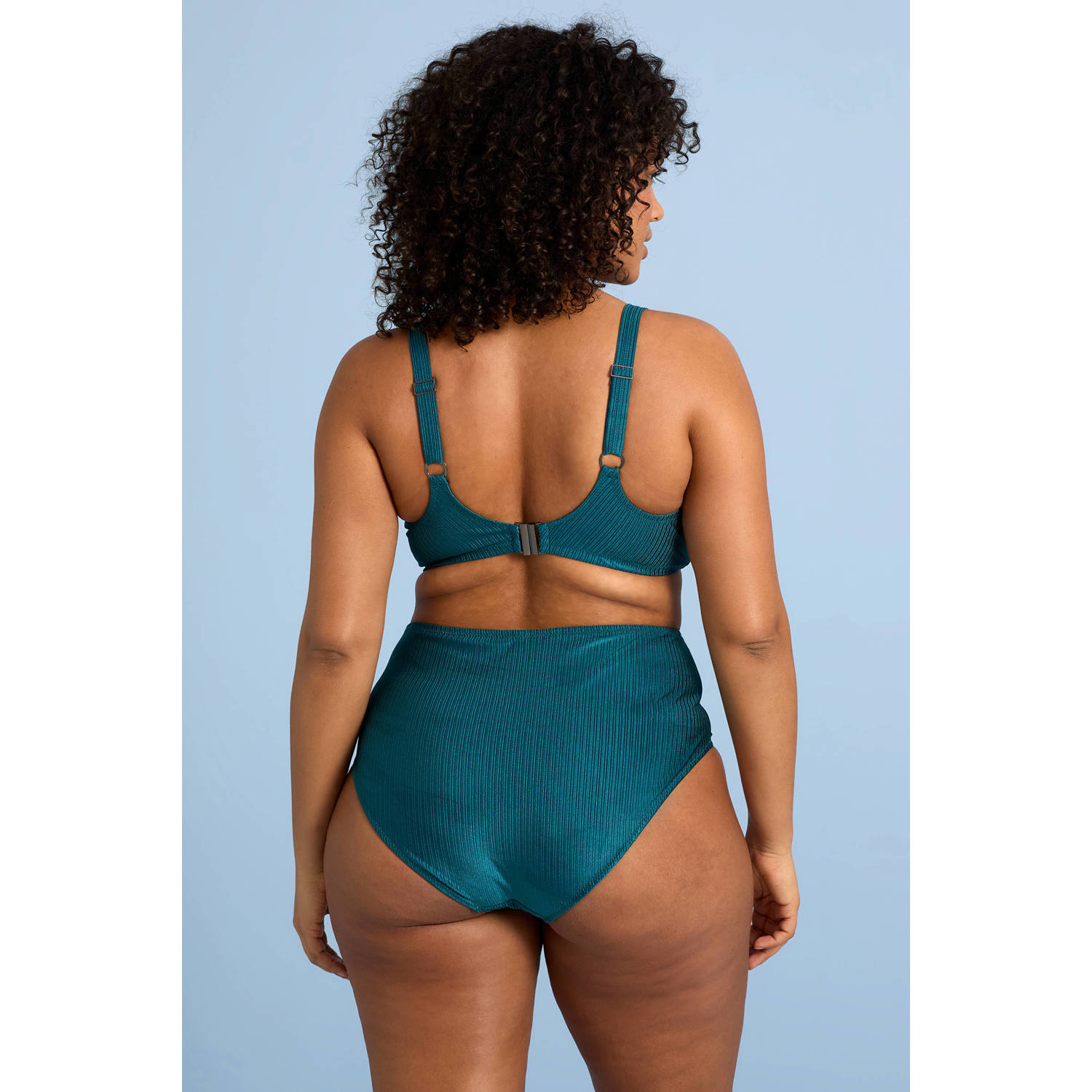 BEACHWAVE Curve voorgevormde beugel bikinitop petrol