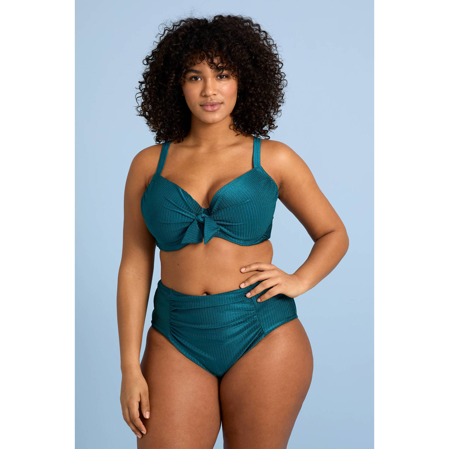 BEACHWAVE Curve voorgevormde beugel bikinitop petrol
