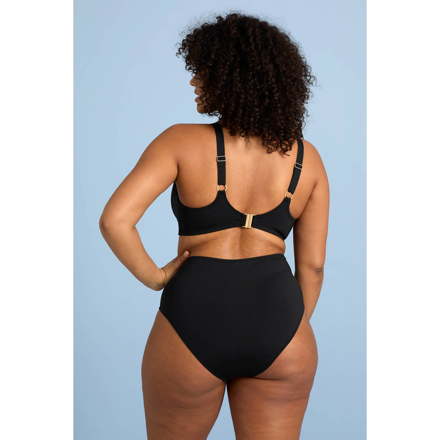 BEACHWAVE Curve bikinislip zwart