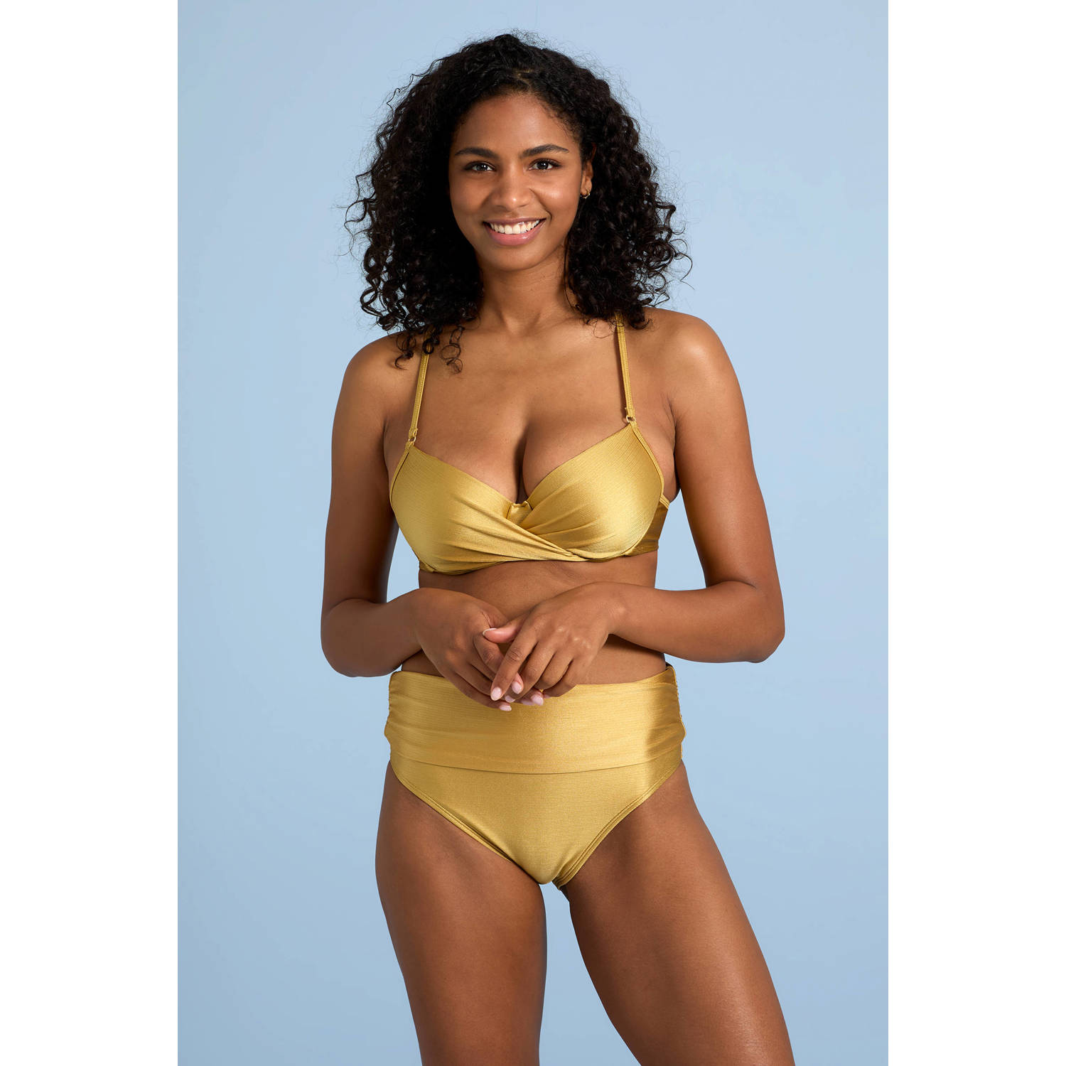 BEACHWAVE voorgevormde beugel bikinitop goud