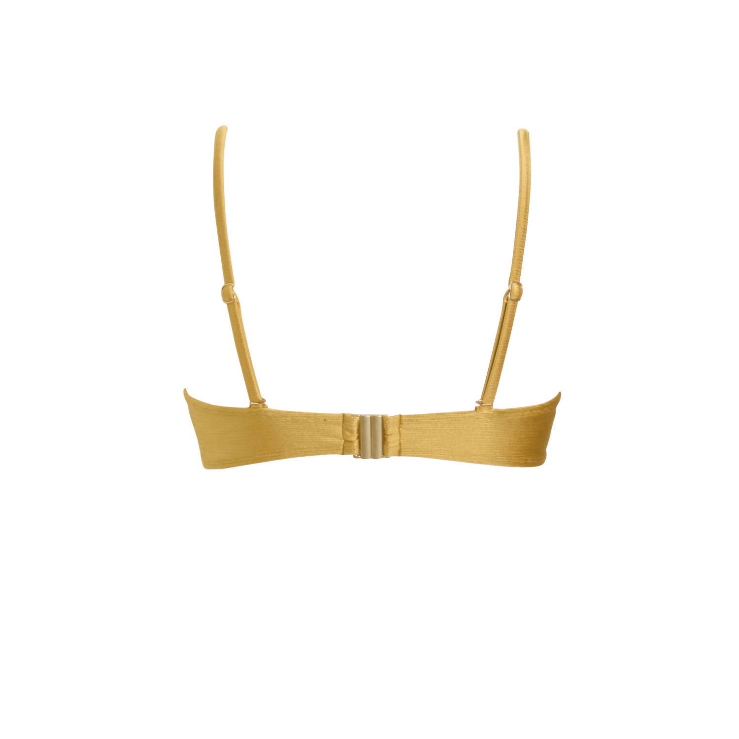 BEACHWAVE voogevormde strapless bandeau bikinitop goud