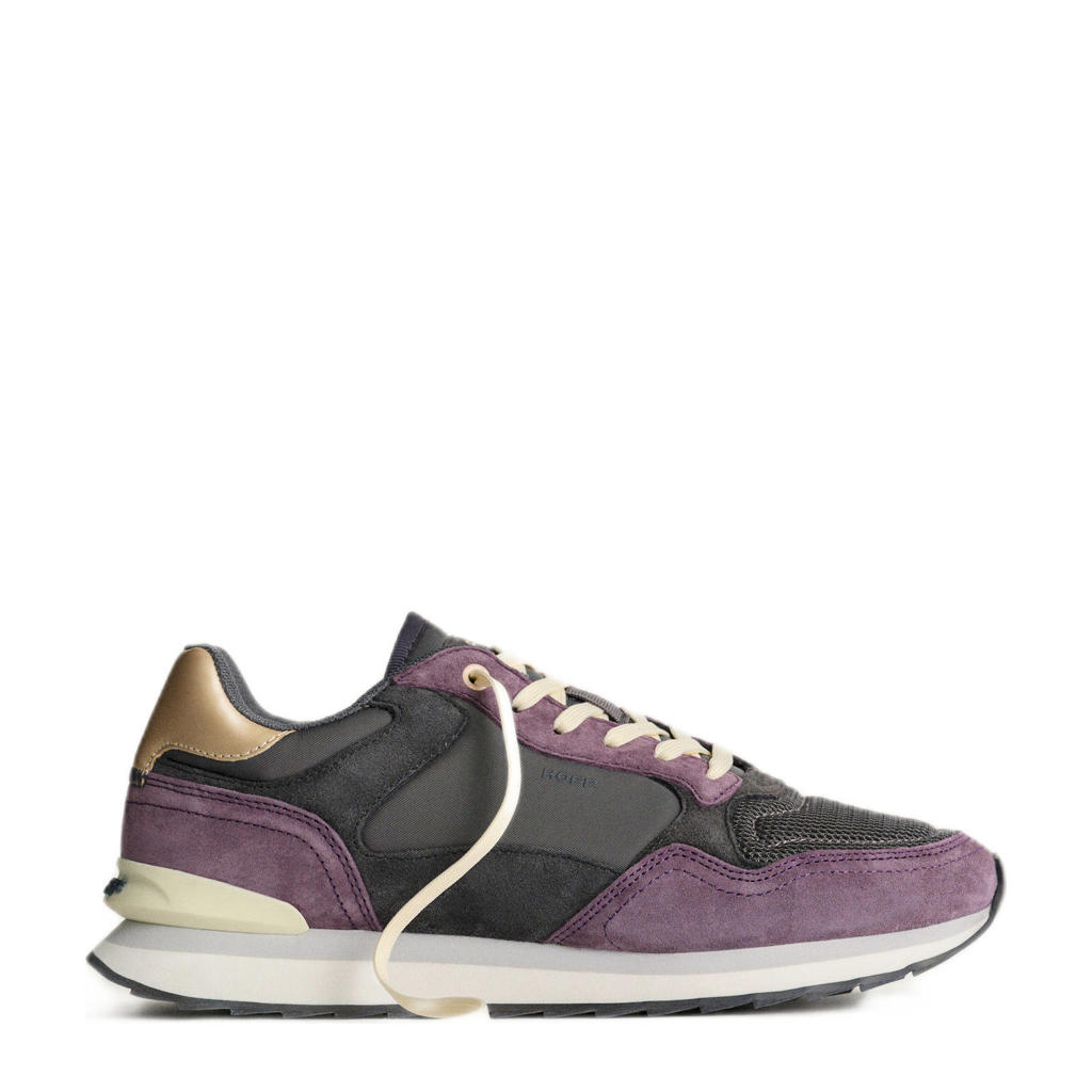 Paarse dames HOFF City Gulfport suède sneakers met veters