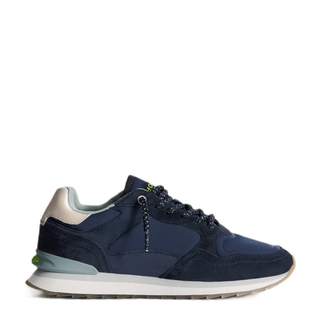 Donkerblauwe dames HOFF City Milano suède sneakers met veters