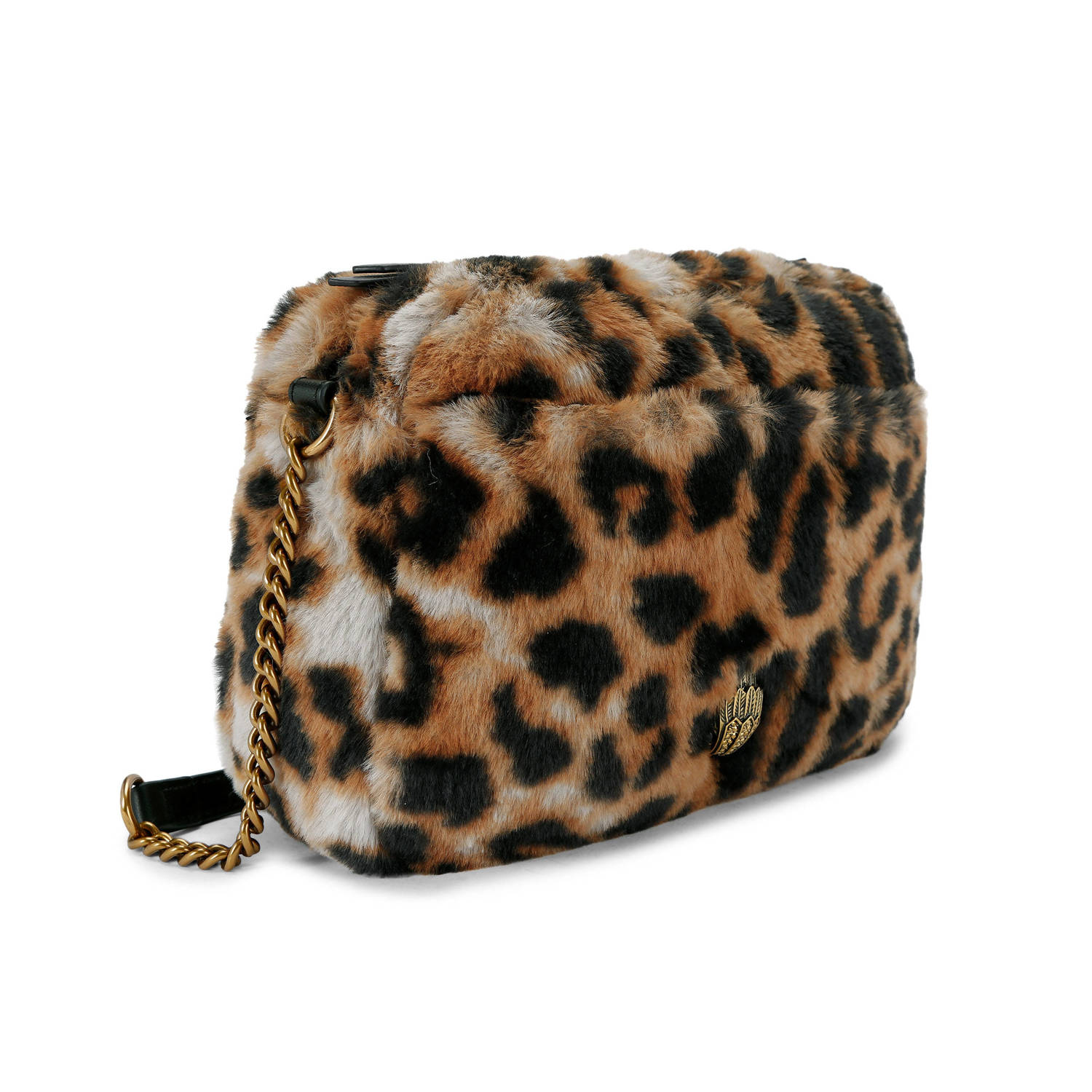 Kurt Geiger crossbody tas Kensington Puff Camera met panterprint bruin