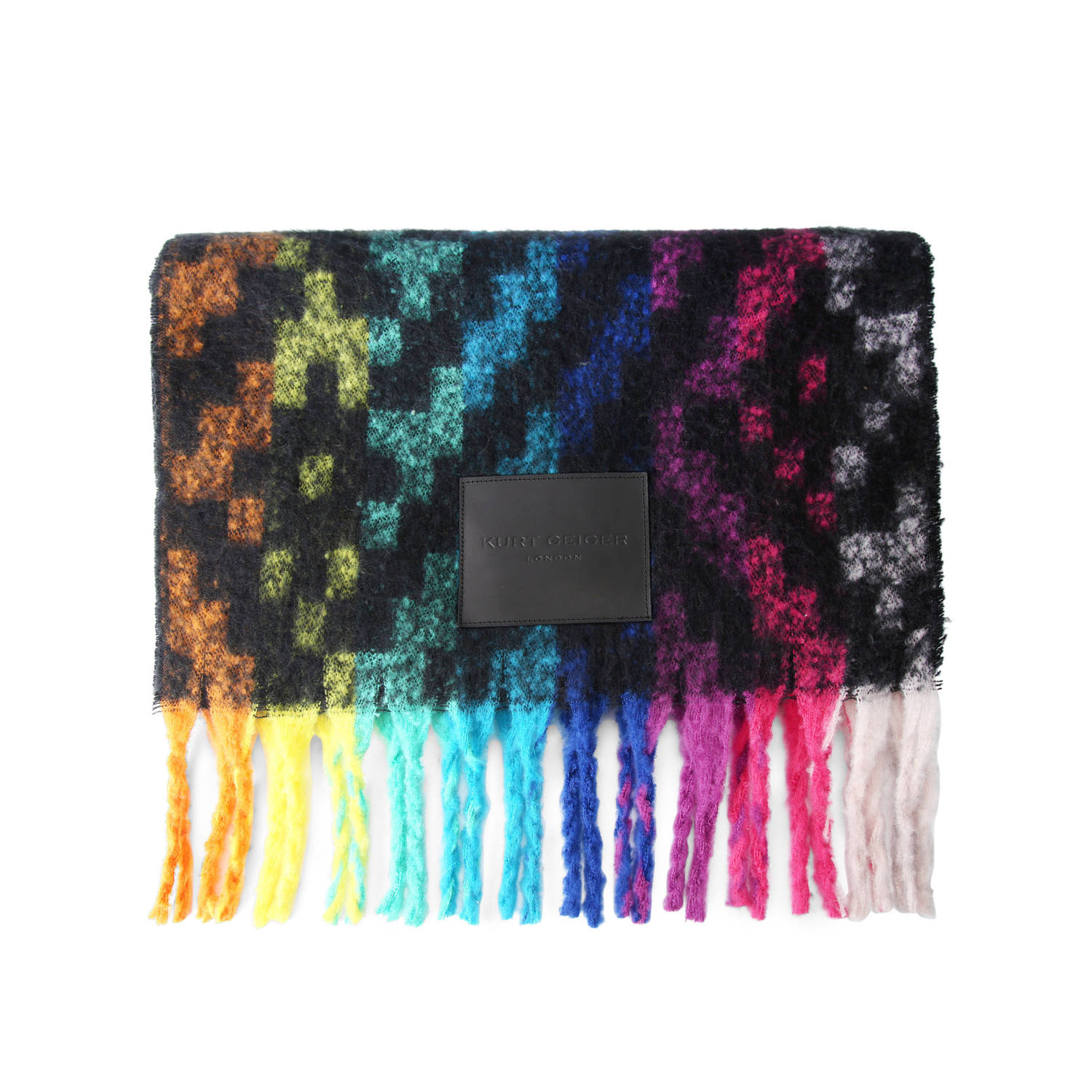 Kurt Geiger sjaal Yarndye zwart multi