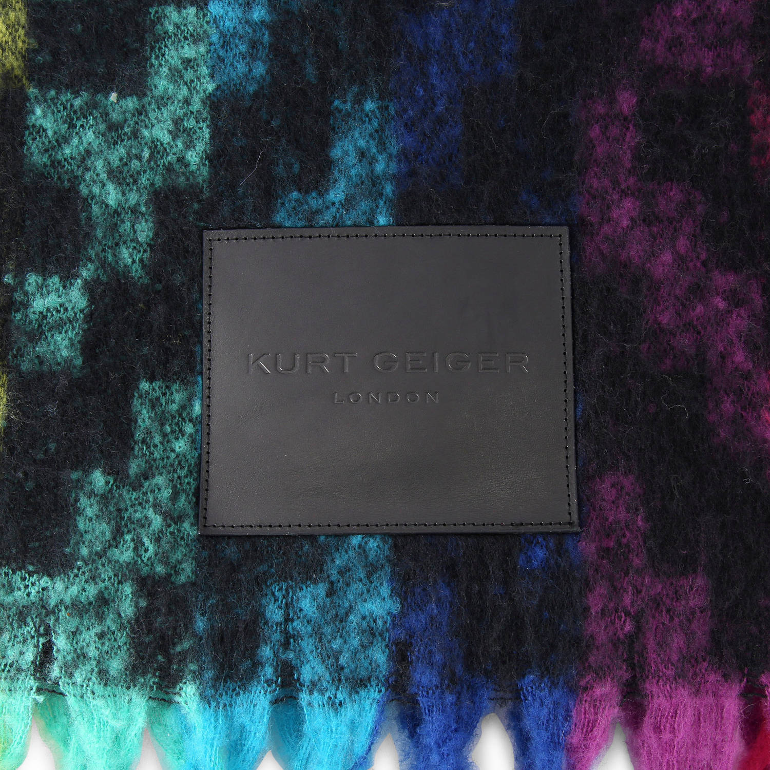 Kurt Geiger sjaal Yarndye zwart multi