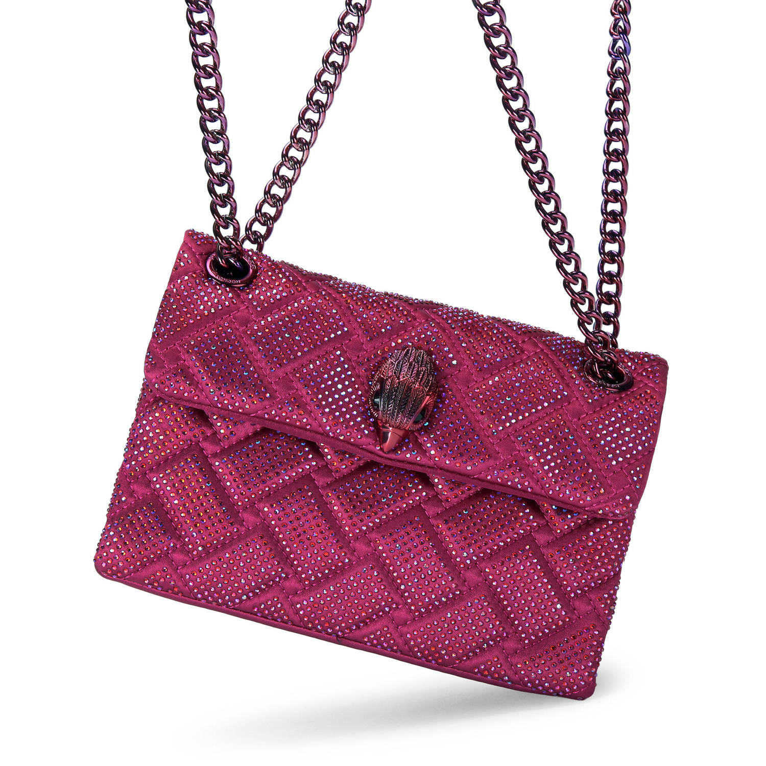 Kurt Geiger crossbody tas mini Kensinton met strass roze