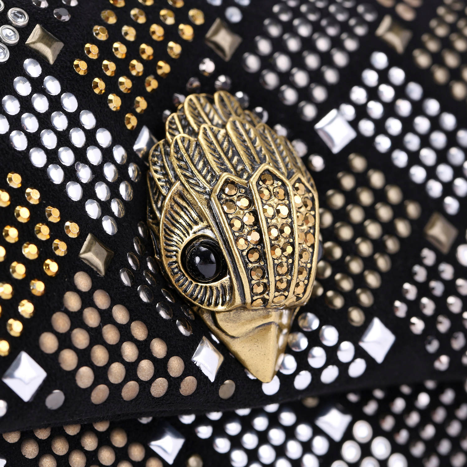 Kurt Geiger crossbody tas Kensington Mini met strass zwart