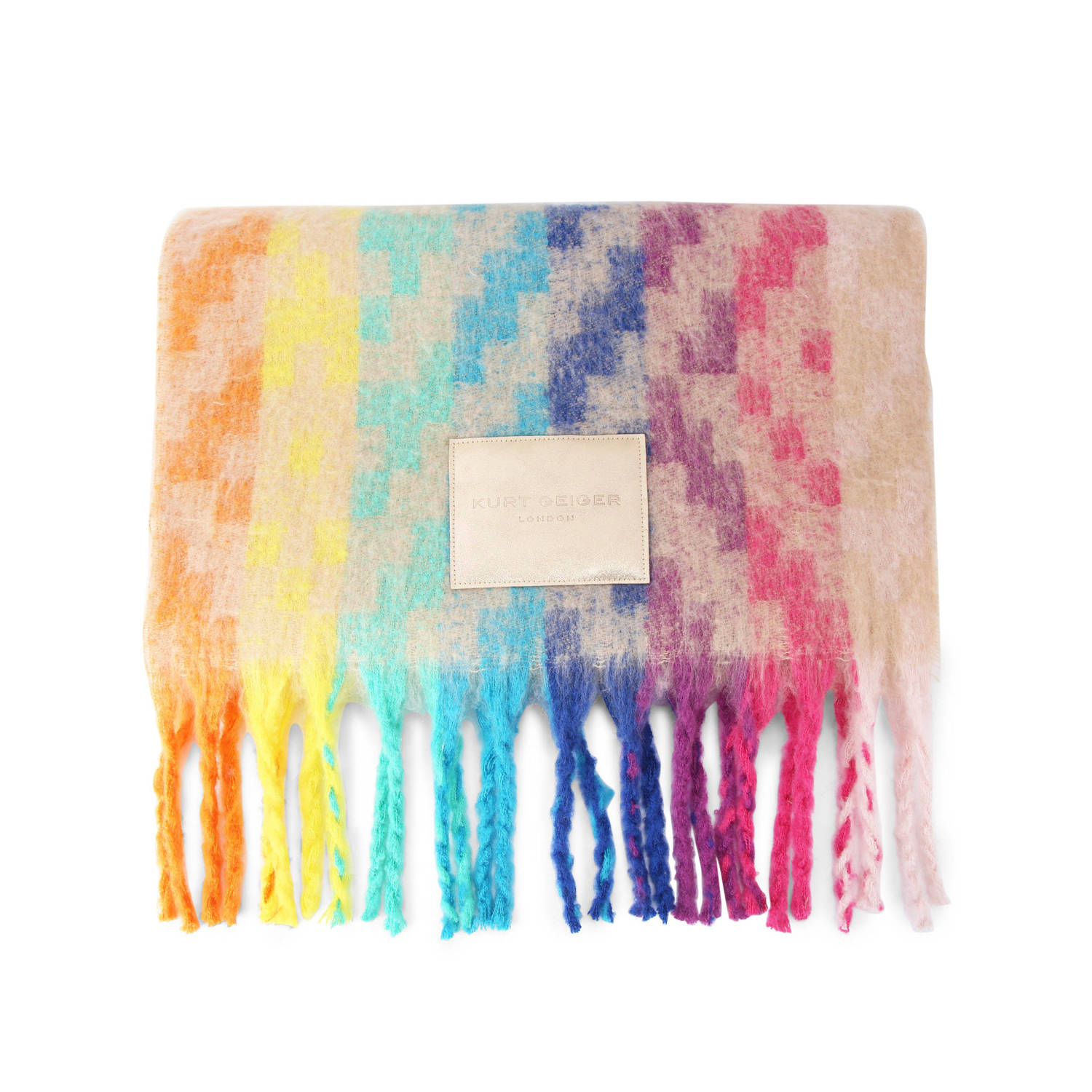 Kurt Geiger sjaal Yarndye ecru multi