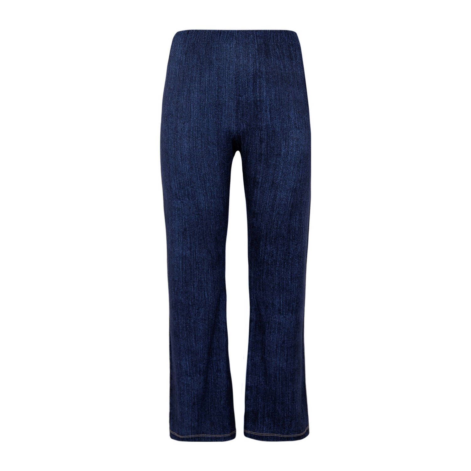 YOEK bootcut broek met all over print blauw