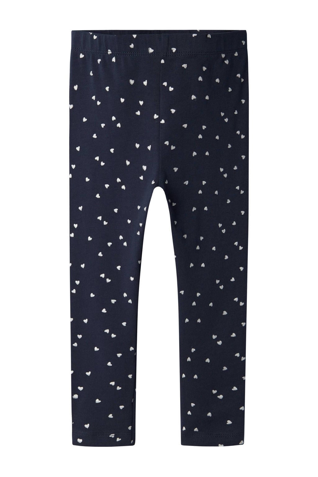 Donkerblauw en grijze meisjes NAME IT MINI legging van stretchkatoen met elastische tailleband