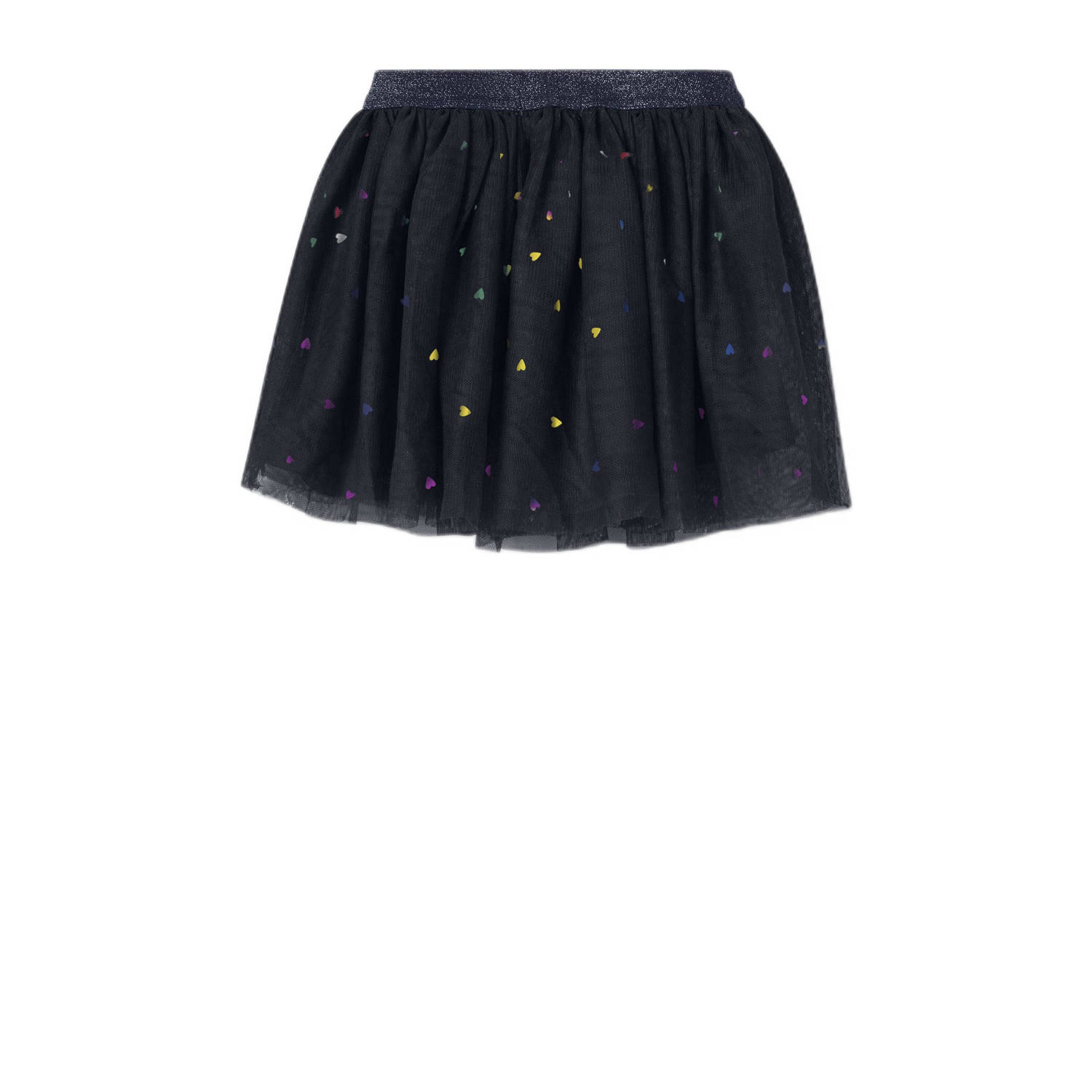 NAME IT MINI korte rok NMFVABOS met hartjes donkerblauw