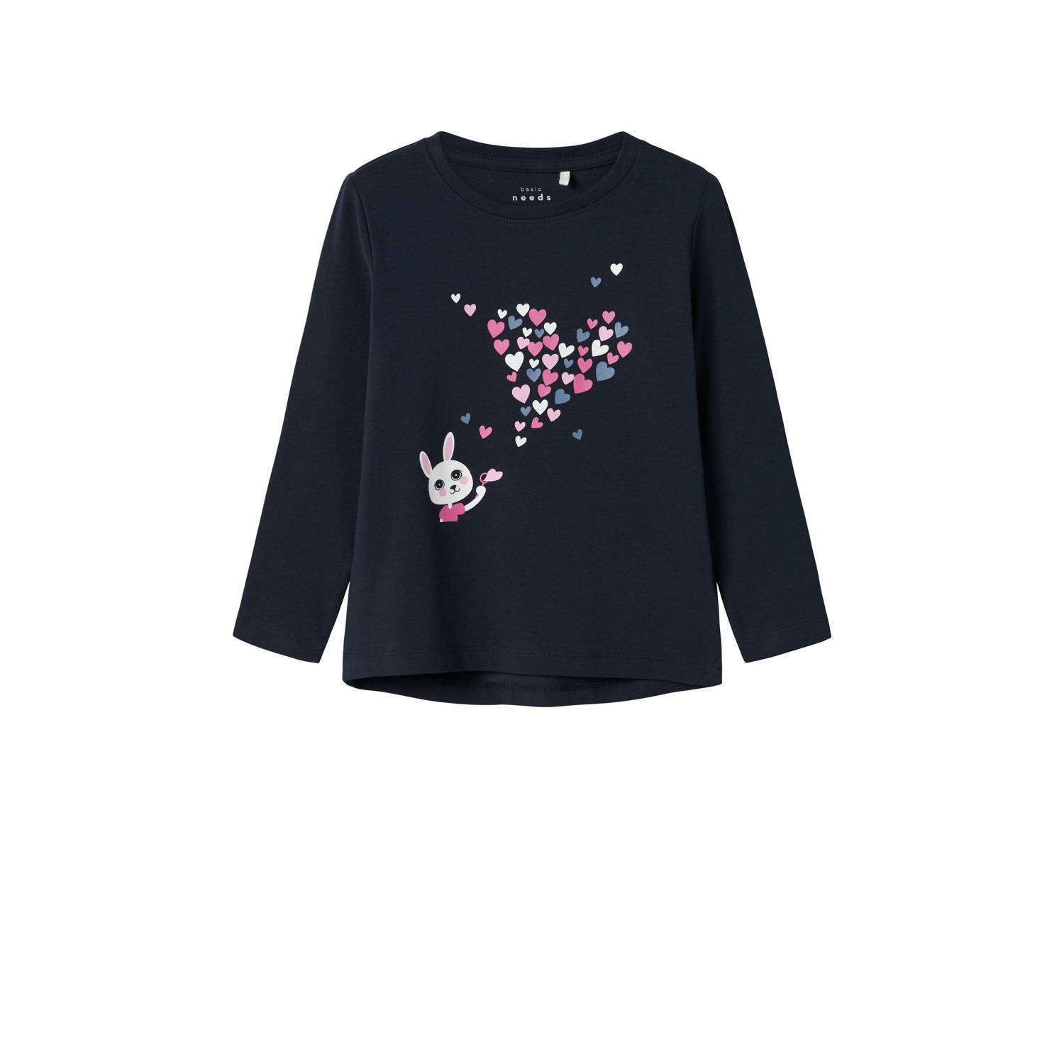 NAME IT MINI longsleeve NMFVIX met printopdruk donkerblauw