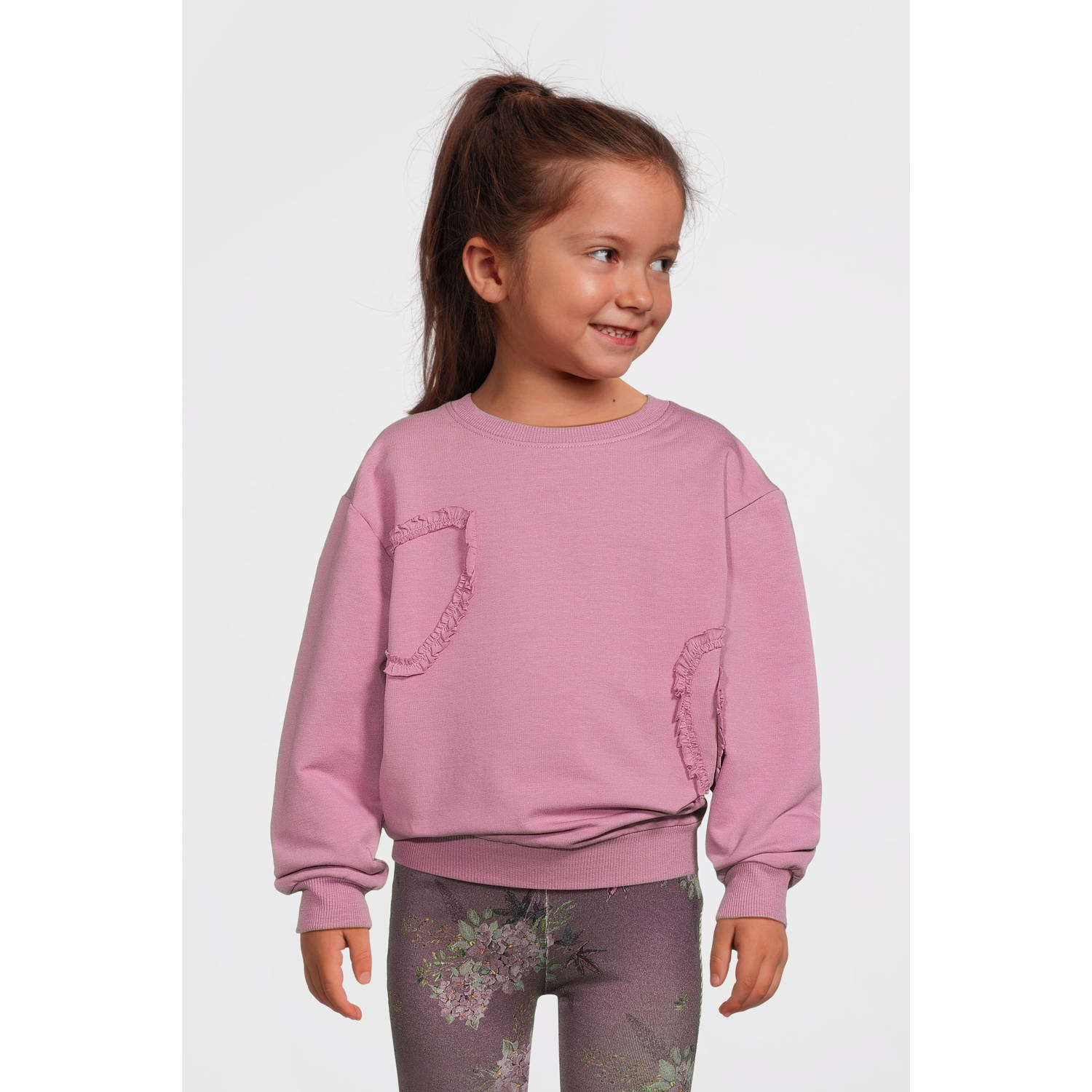 Name it MINI sweater oudroze Effen 122 128 | Sweater van