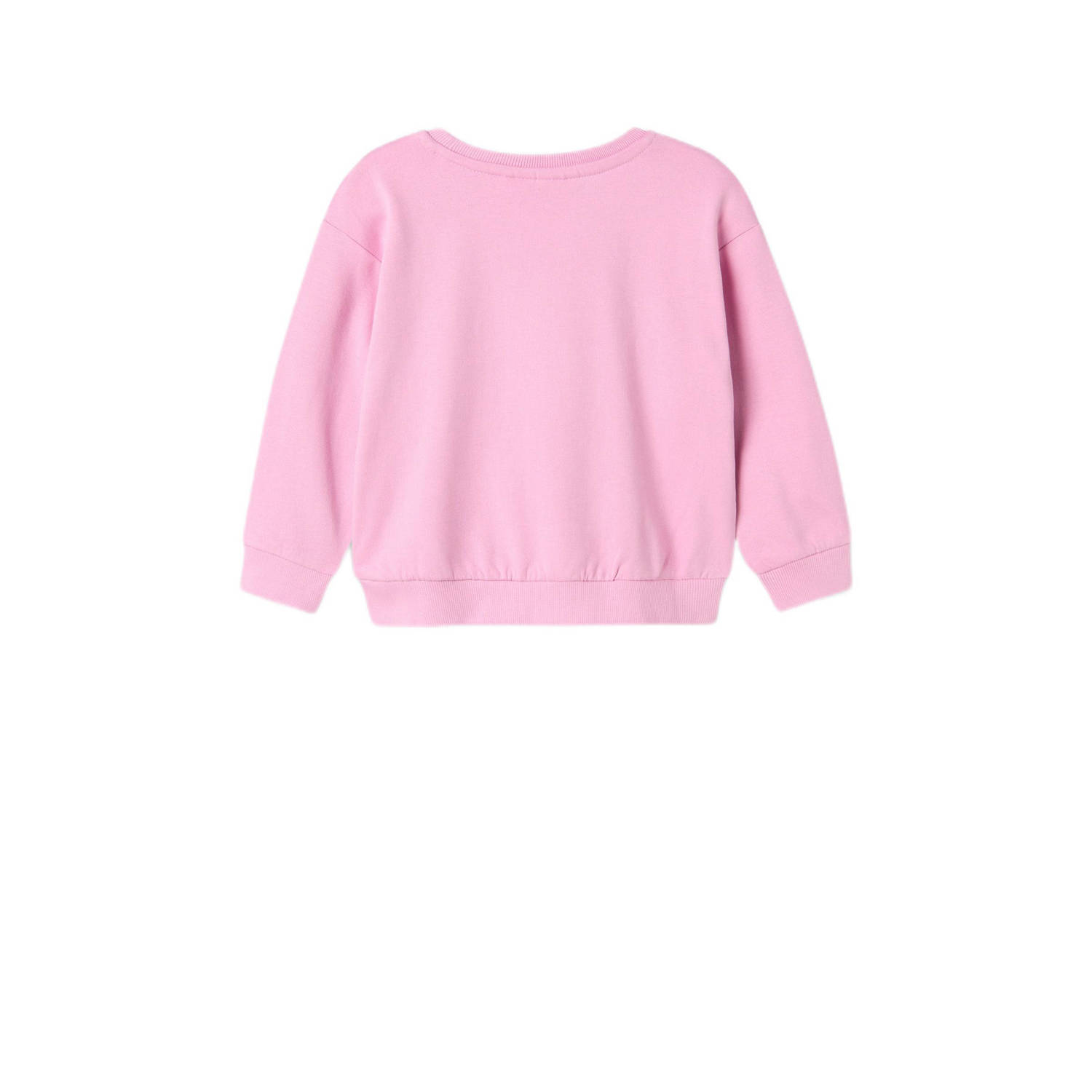 NAME IT MINI sweater NMFVILOUI met printopdruk roze