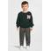 NAME IT MINI sweater met printopdruk groen