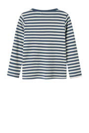 thumbnail: NAME IT MINI gestreepte longsleeve NMMVILLY grijsblauw/wit