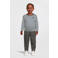 NAME IT MINI gestreepte longsleeve NMMVILLY grijsblauw/wit