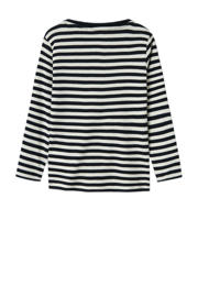 thumbnail: NAME IT MINI gestreepte longsleeve NMMVILLY donkerblauw/wit