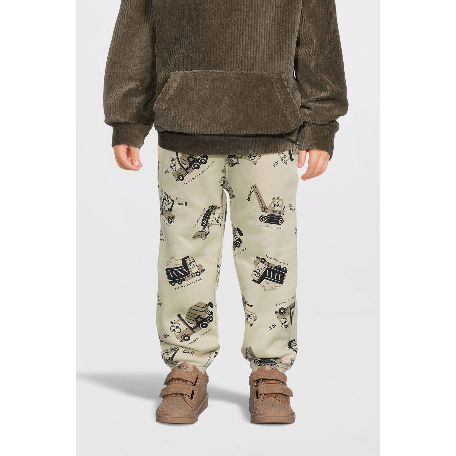 NAME IT MINI joggingbroek NMMVIMO met all over print ecru