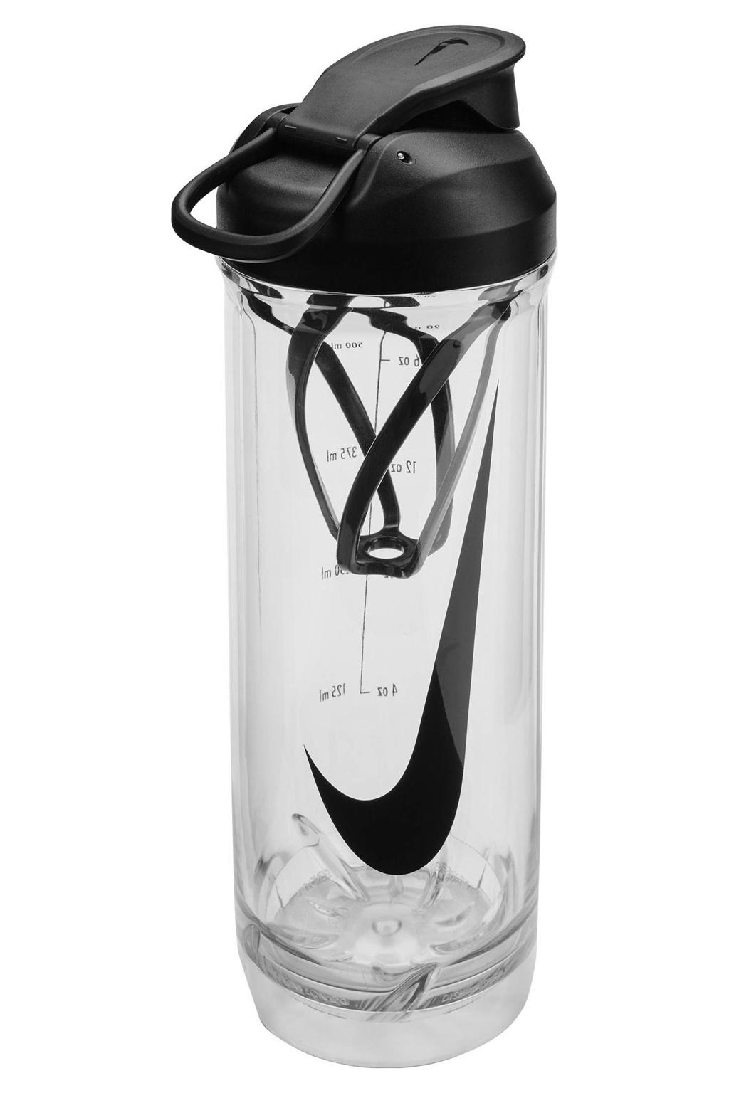 Nike sportbidon Recharge Shaker 2.0 700 ml helder/zwart