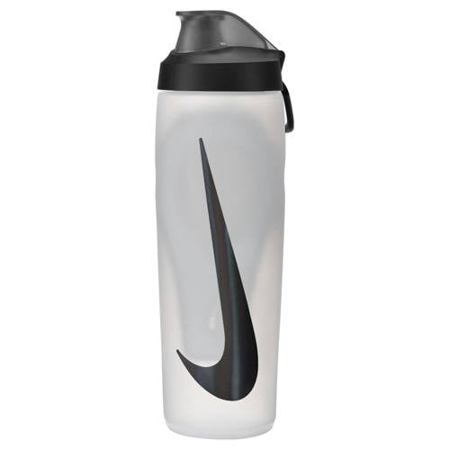 Nike sportbidon Refuel met afsluitbare dop 710 ml wit/zwart afbeelding