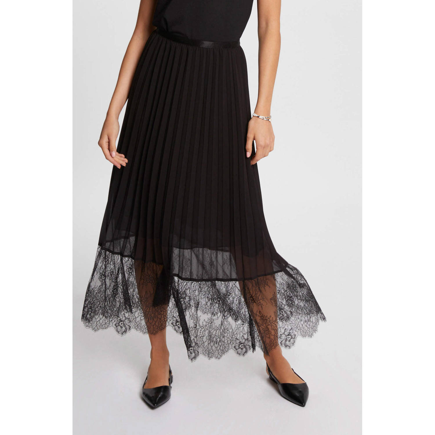 Morgan midi rok zwart