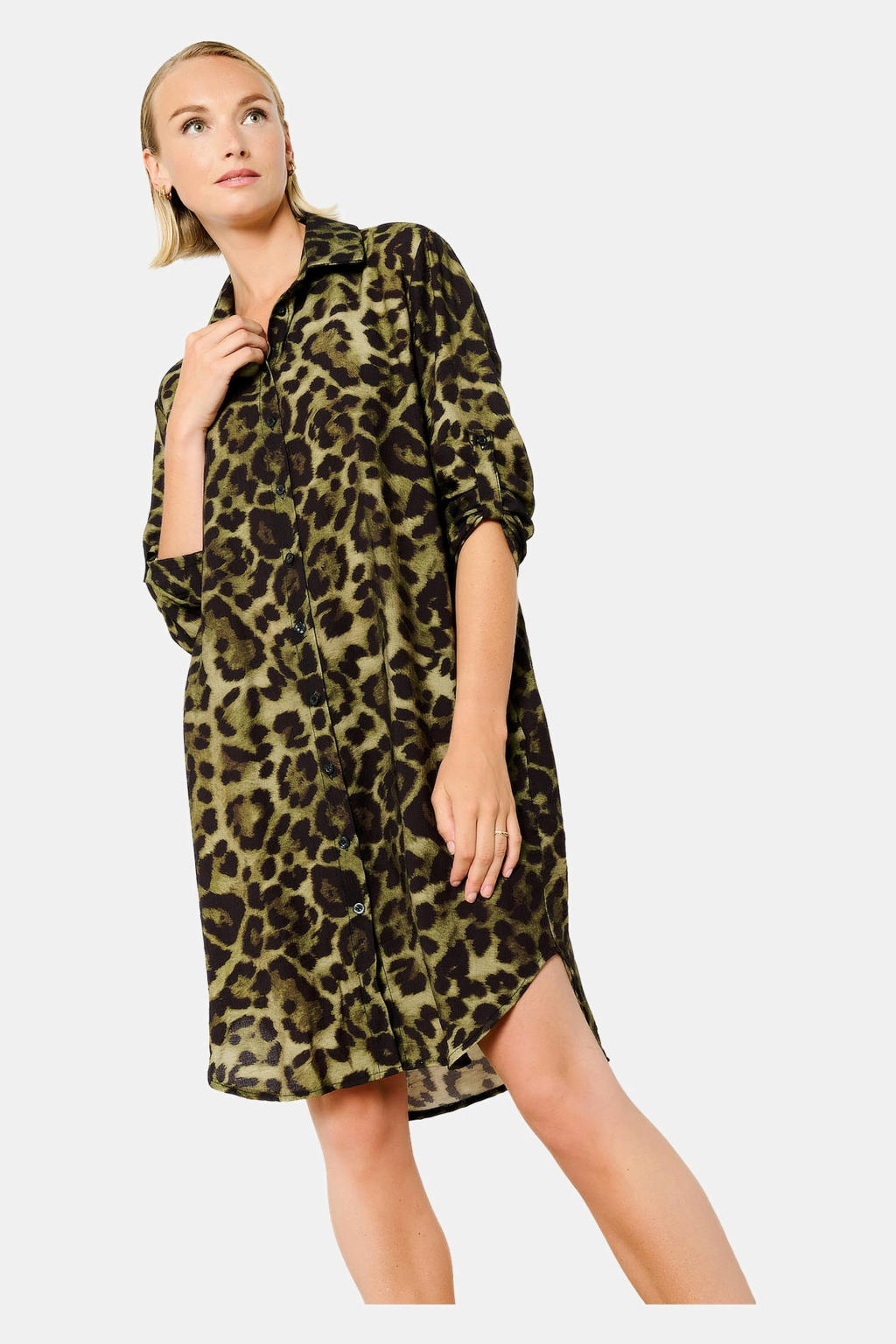 NIKKIE mini rok Nela met pied-de-poule groen, zwart NIKKIE mini rok Nela met pied-de-poule groen, zwart