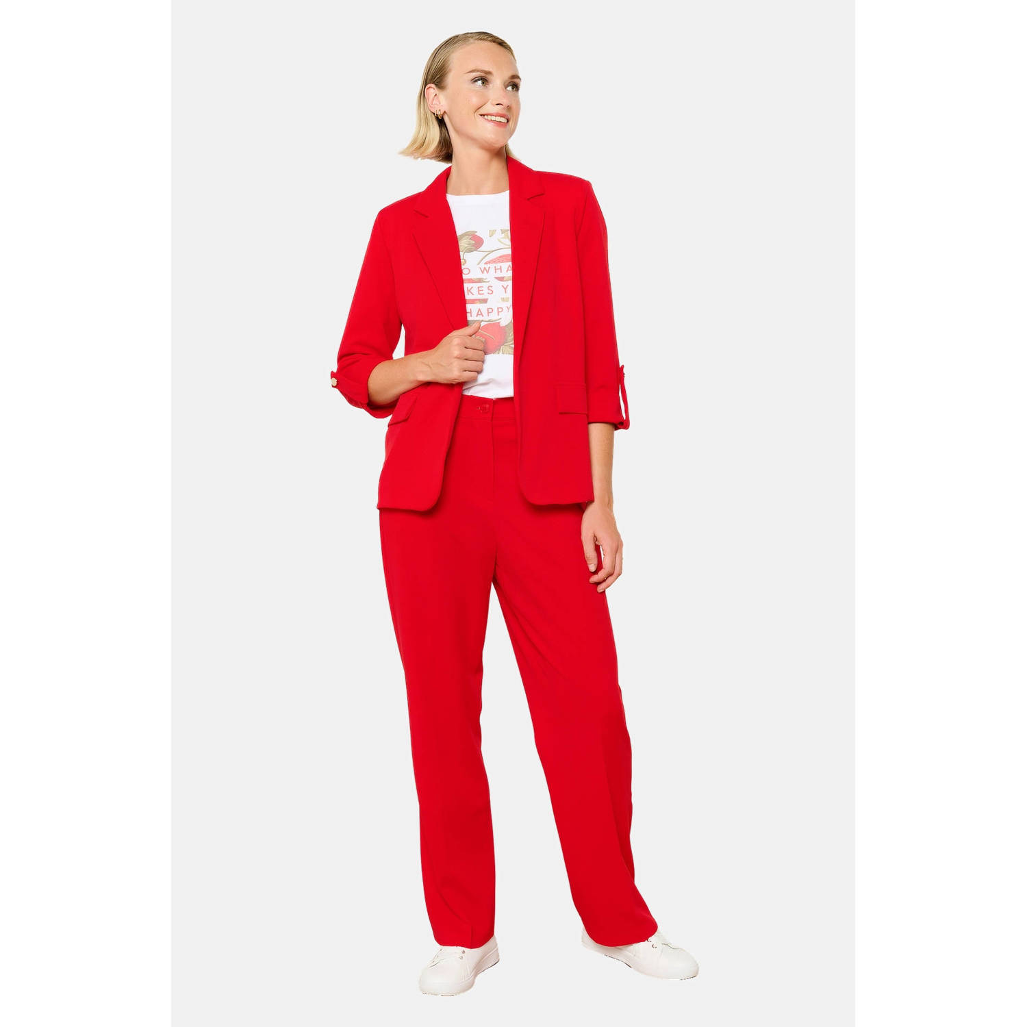 LOLALIZA rechtvallende blazer rood